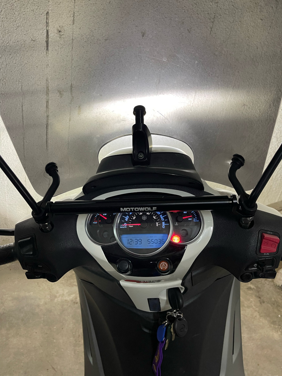 Motowolf Mdl3514 Bars for Motorcycle Mobile Mount Black
