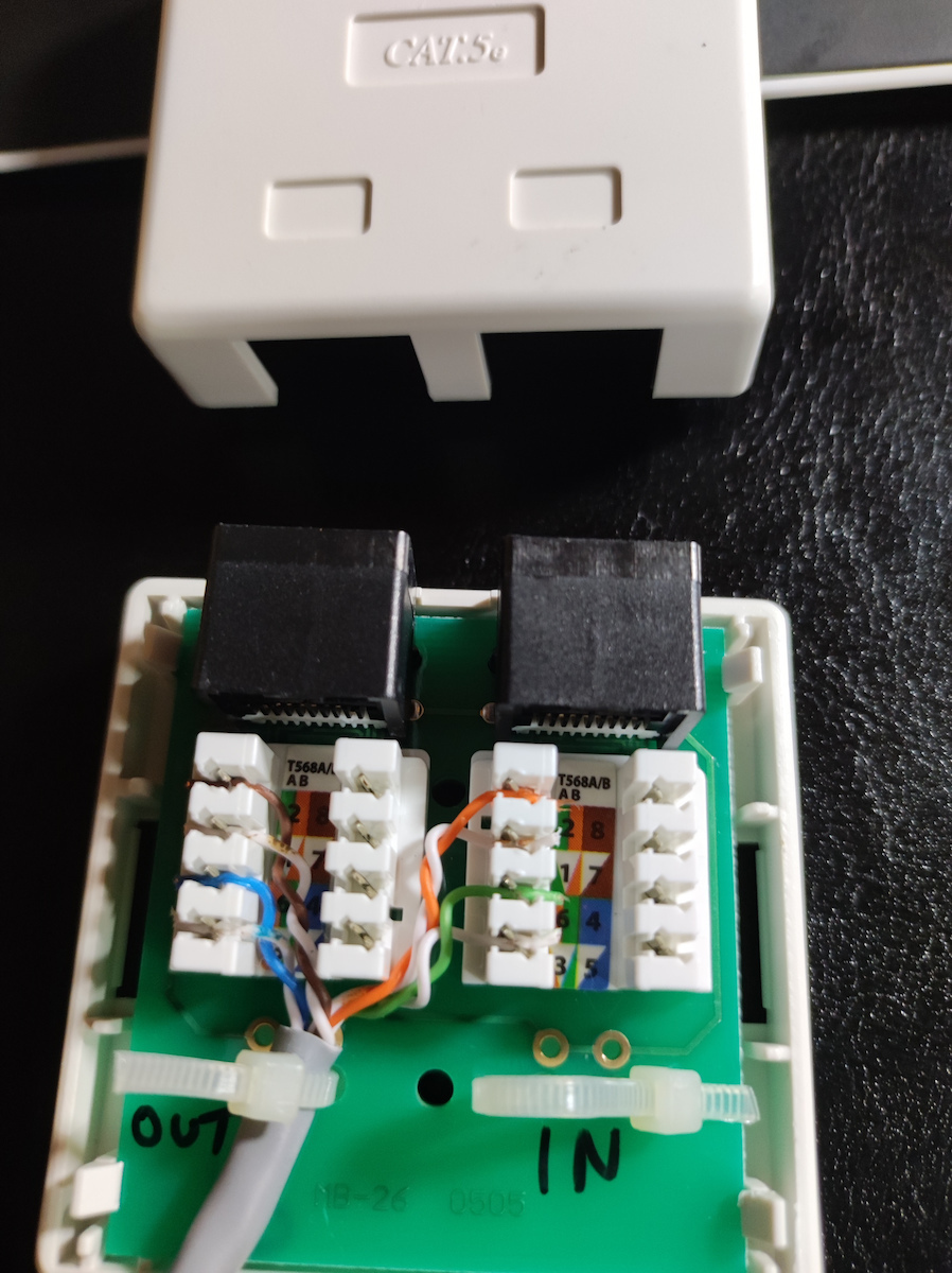 Powertech Single External Network Socket RJ45 Cat6 Type in White Colour CAB-N129