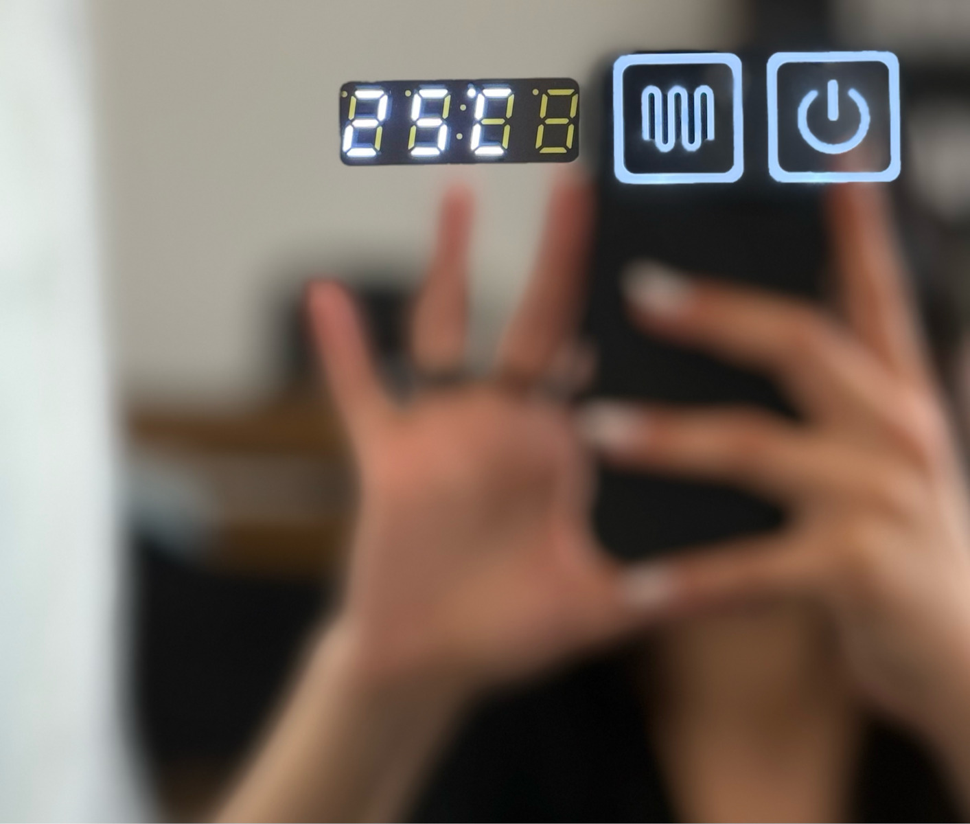 ACP Правоъгълена Банско Огледало LED Touch 80x50см Бял