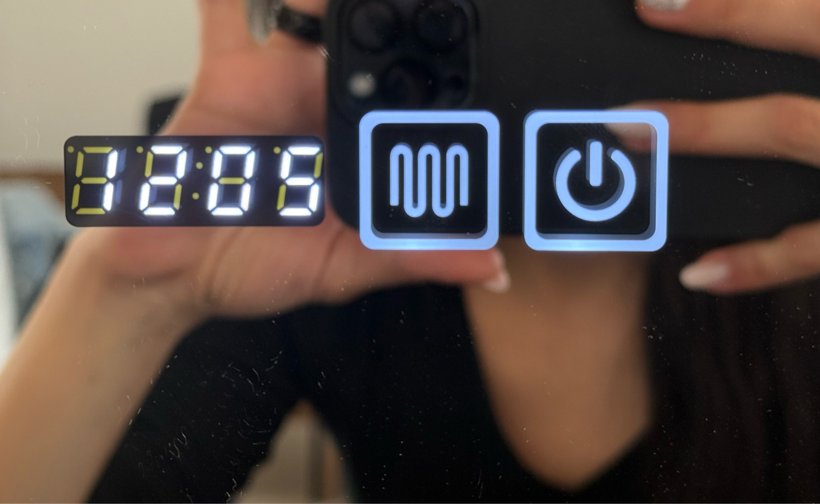 ACP Правоъгълена Банско Огледало LED Touch 80x50см Бял