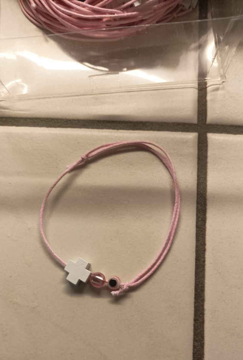 Baby Unicorn Christening Charm Bracelet Pink 50 Pieces
