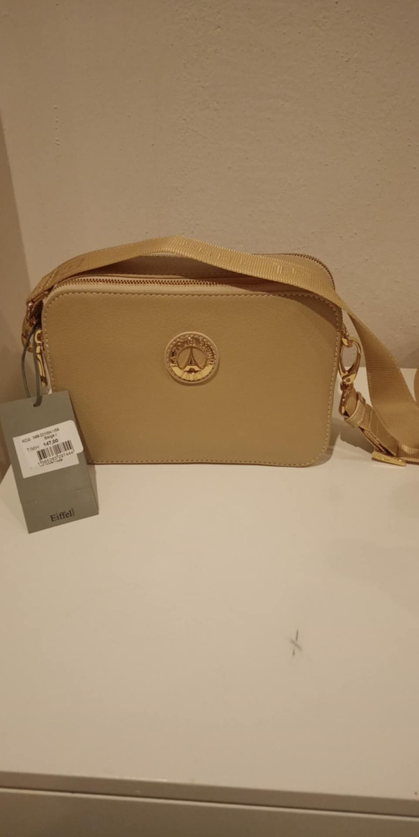 Leather Women's Bag Crossbody Beige