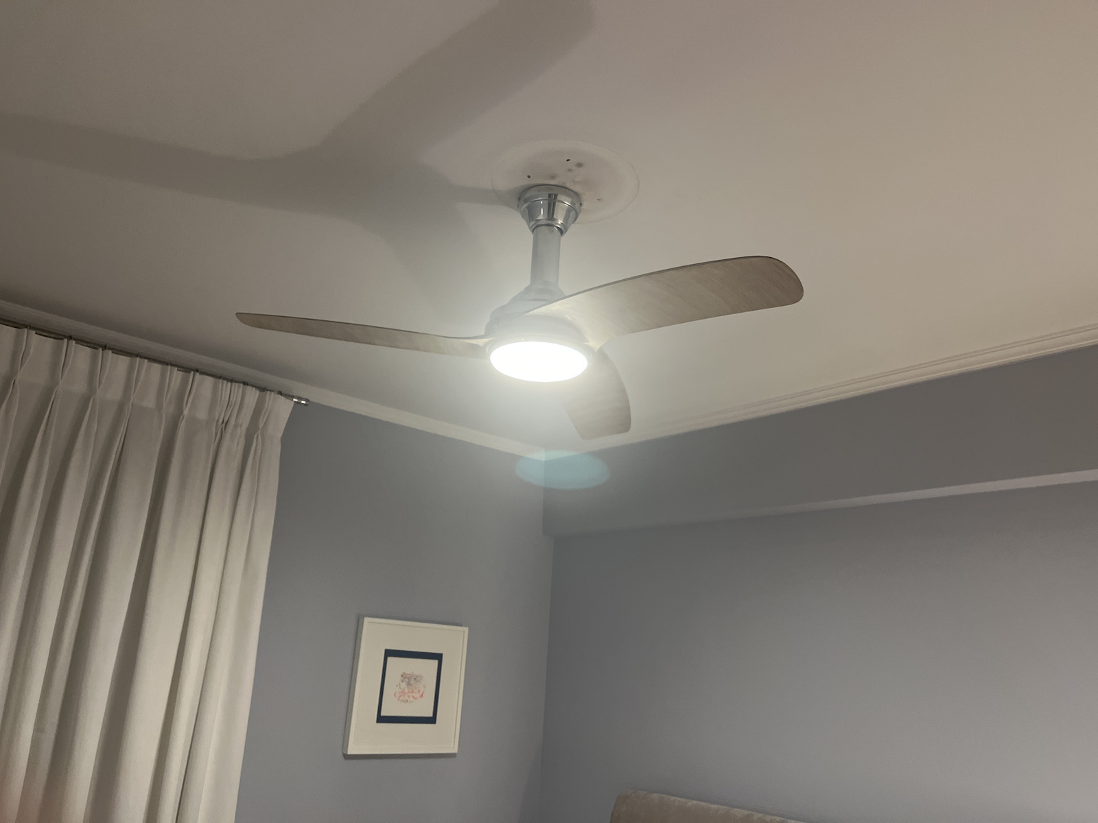 Morris Ceiling Fan 132cm with Light Fixture Brown / Silver