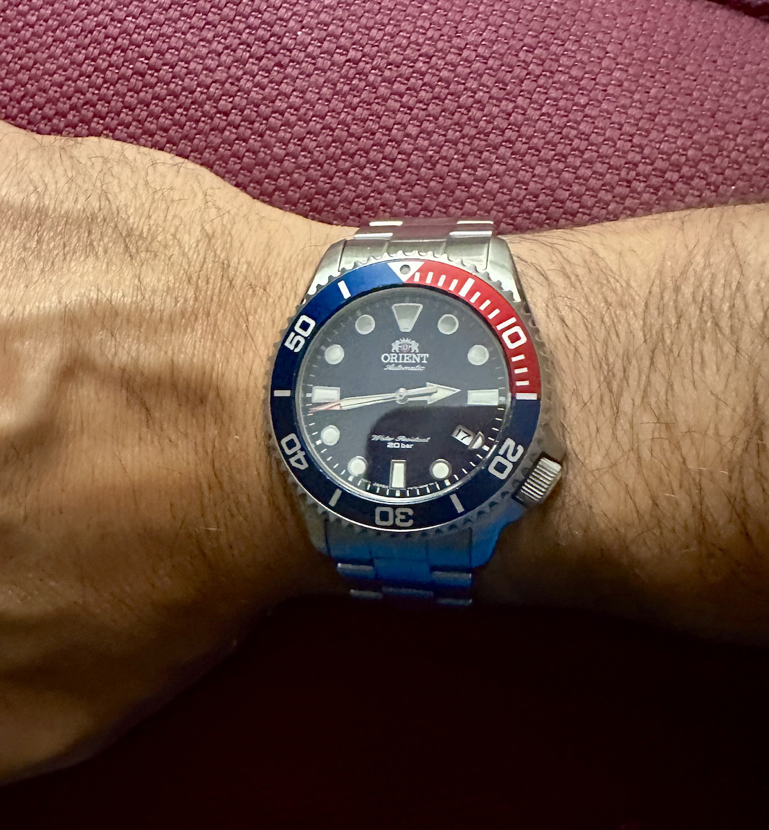 Orient Men's Watch 43mm Automatic with Silver Metal Bracelet