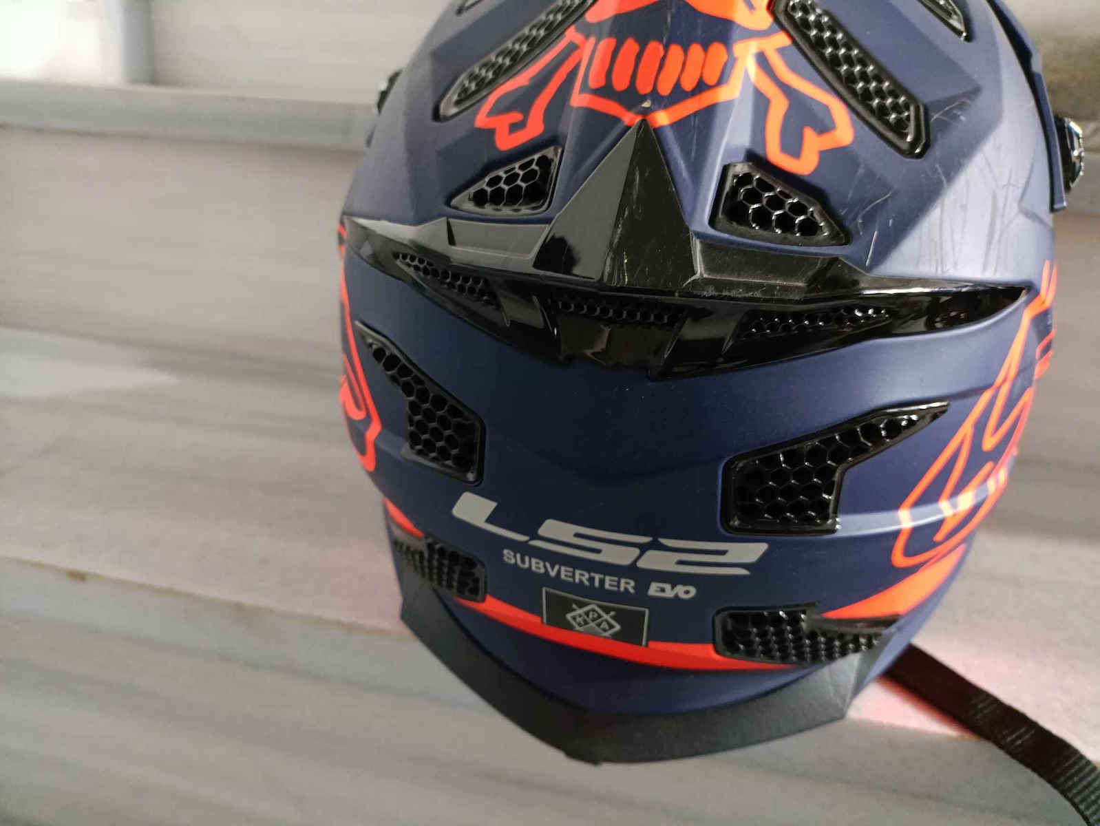 LS2 MX700 Subverter Evo Cargo Matt Blue/Fluo Orange Motorcycle Helmet Motocross DOT / ECE 22.05 1300gr