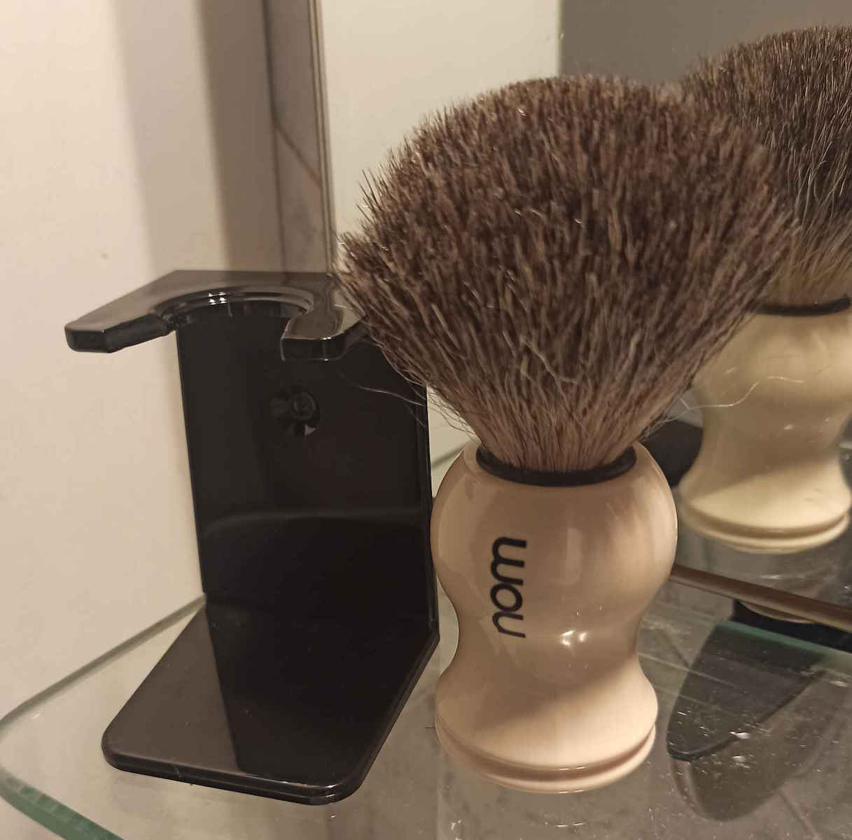Muhle Gustav 81HA Shaving Brush Brown with Badger Bristle 34mm
