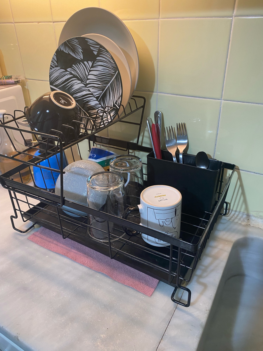 Ruhhy Aluminum Sink Strainer Black 43x29x27cm