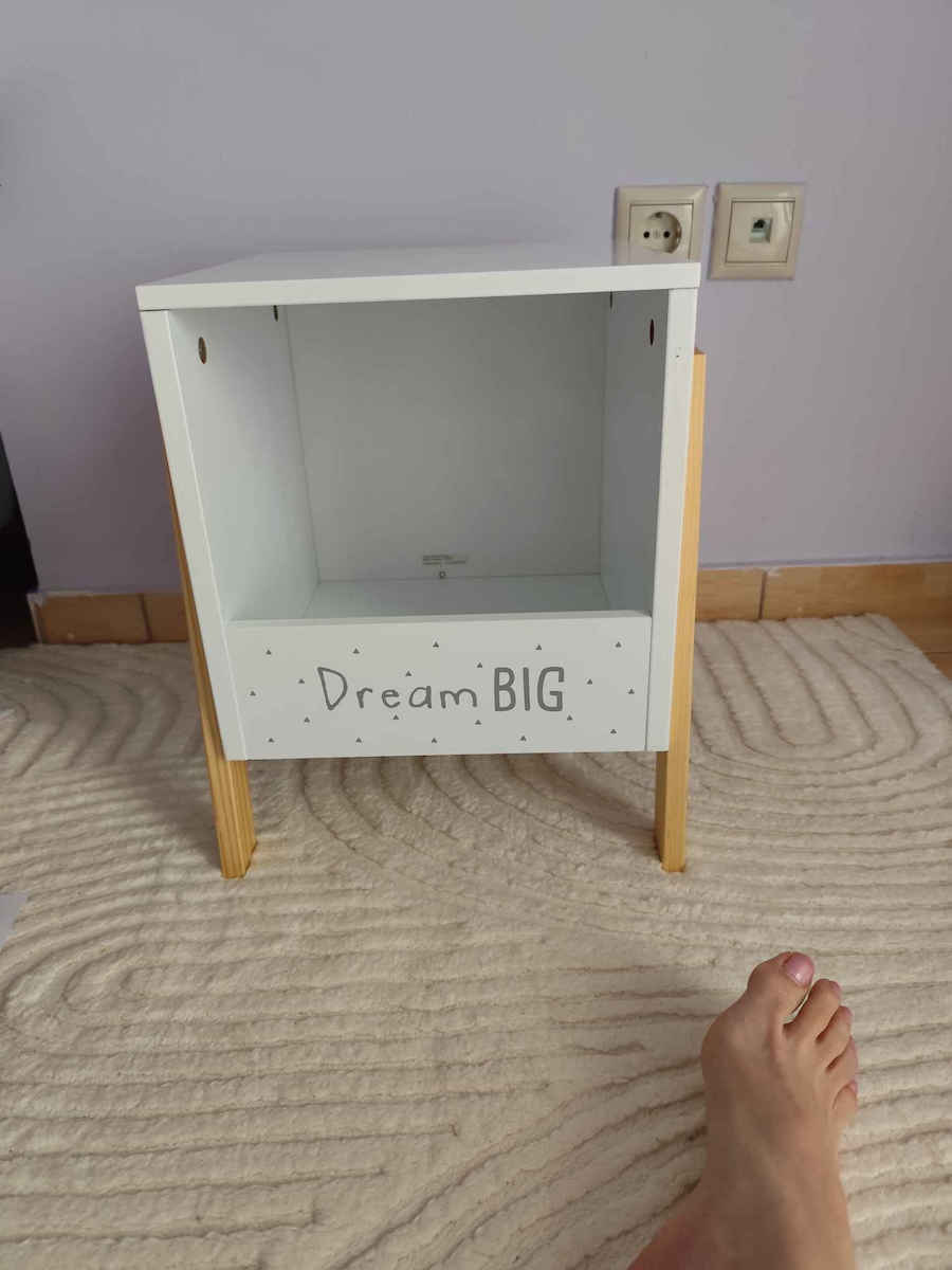 Kids Floor Shelving Unit White 33x30x40cm