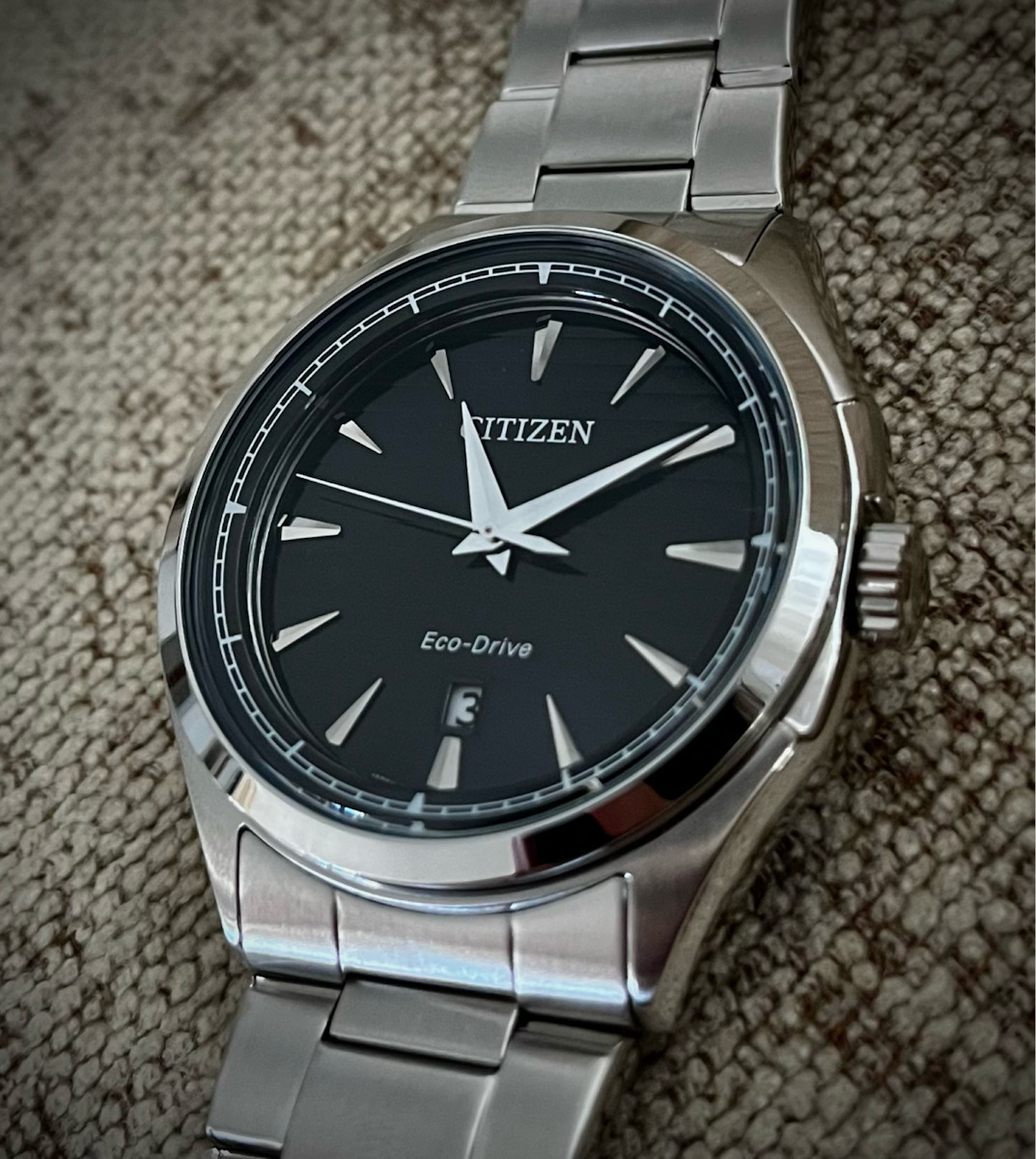 Citizen Ανδρικό Ρολόι 41mm Μπαταρίας με Ασημί Μεταλλικό Μπρασελέ