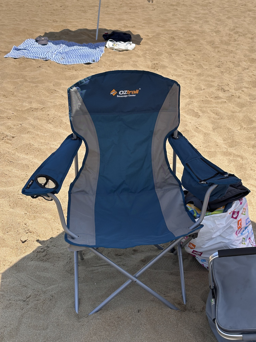 OZtrail Sovereign Chair Beach Blue 81cm