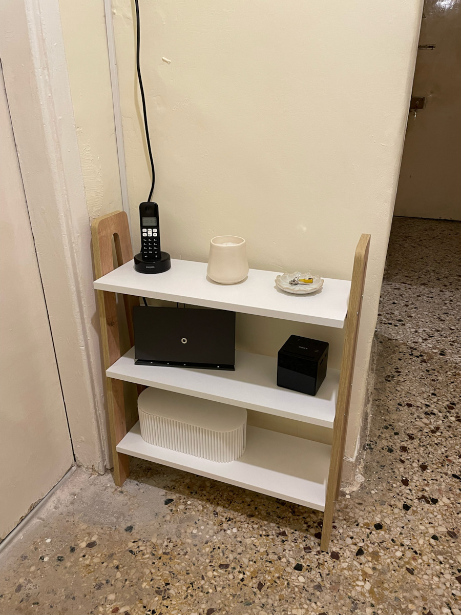 Βιβλιοθήκη Como Λευκό / Oak 63x22x80εκ.