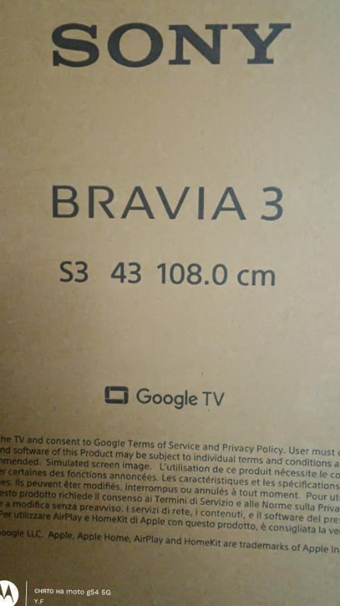 Sony Smart Τηλεόραση 43" 4K UHD LED BRAVIA 3 HDR (2025) K-43S3