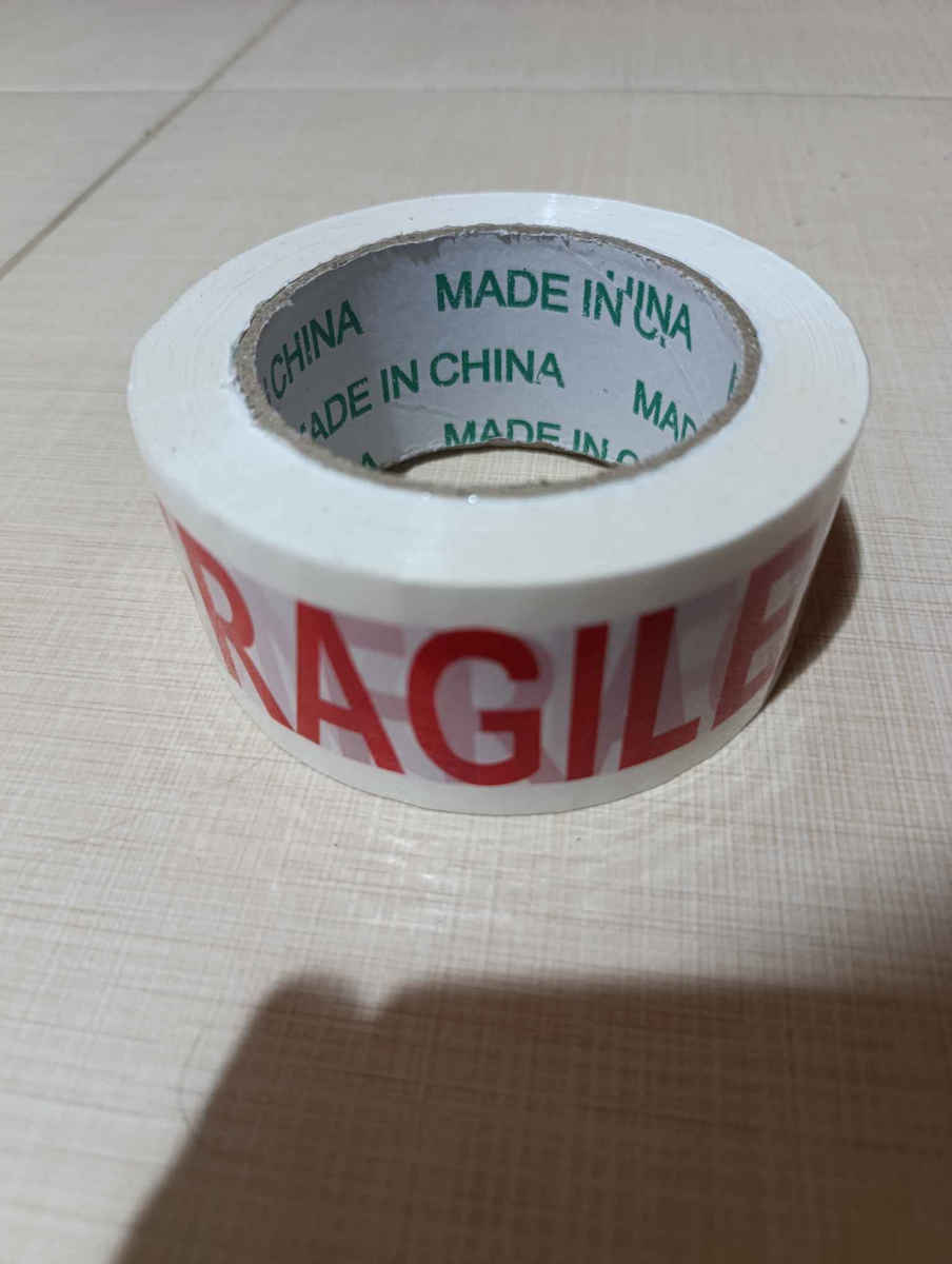 Fragile Noisy Packaging Film 50mm x 100m White