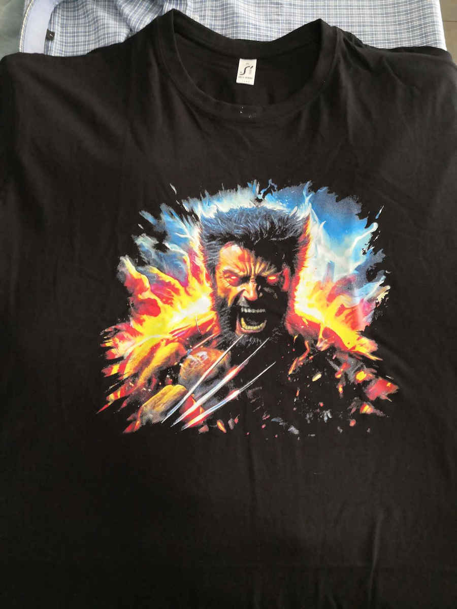 Men's T-shirt Stedman Black Wolverine Design Dp3497