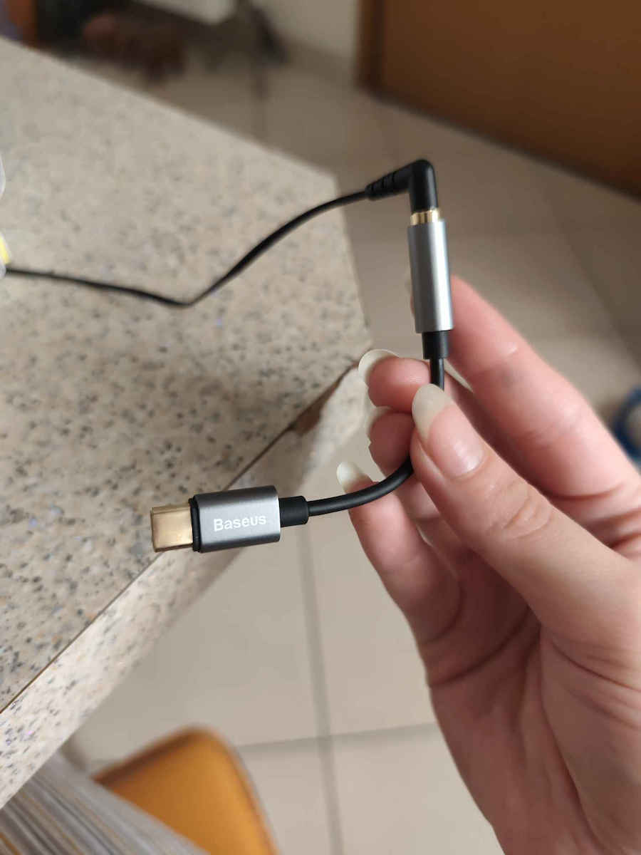 Baseus L54 Konverter USB-C männlich zu 3.5mm weiblich Gray 1Stück
