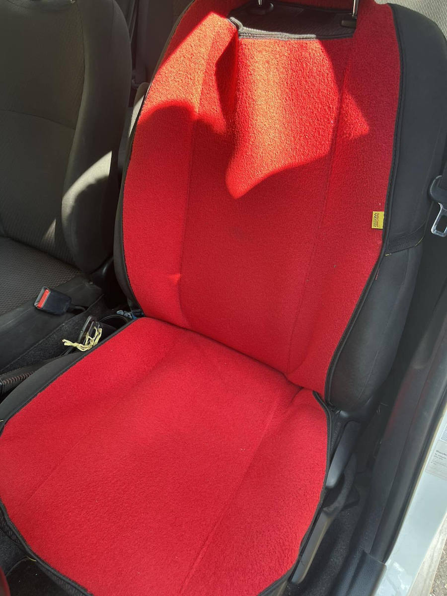 Autocover Car Seat Back Towel Red