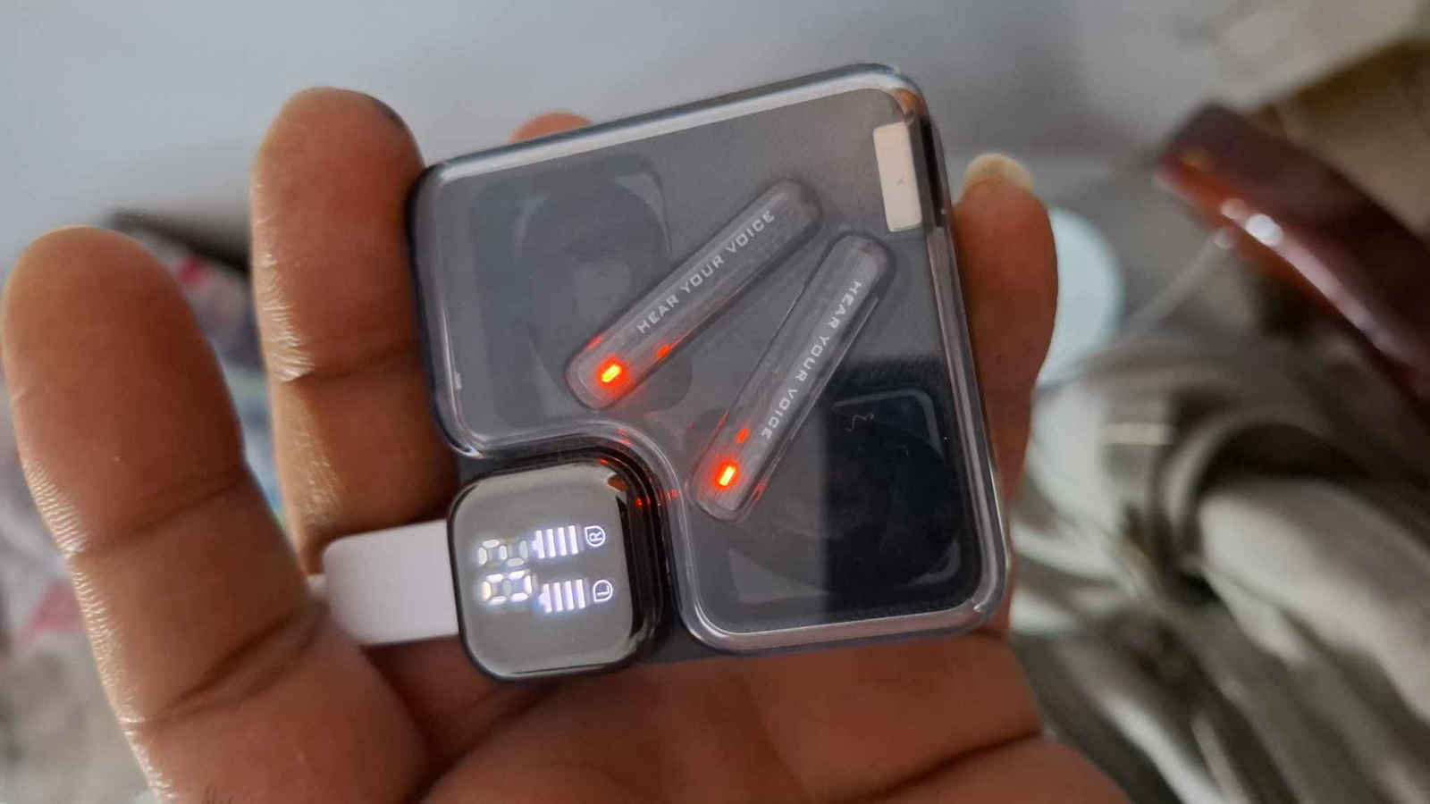 QCY MeloBuds Neo Bluetooth Handsfree Ακουστικά με Θήκη Φόρτισης Πορτοκαλί
