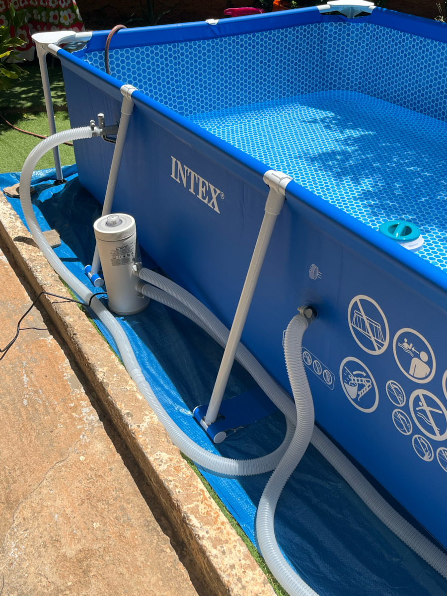Intex PVC Swimming Pool 3834lt with Metallic Frame 300x200x75cm Blue