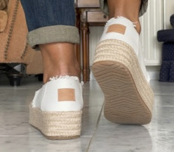 Valencia Platform Women's Espadrilles White