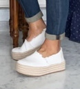 Valencia Platform Women's Espadrilles White