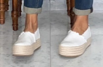 Valencia Platform Women's Espadrilles White