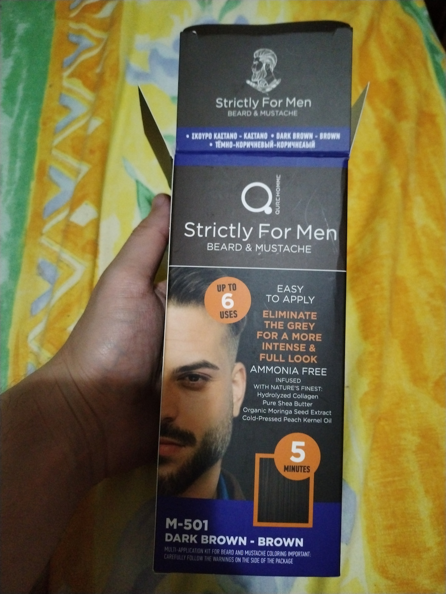 Qure Dye Beard & Moustache Grooming Set for Mustache M-101 Black