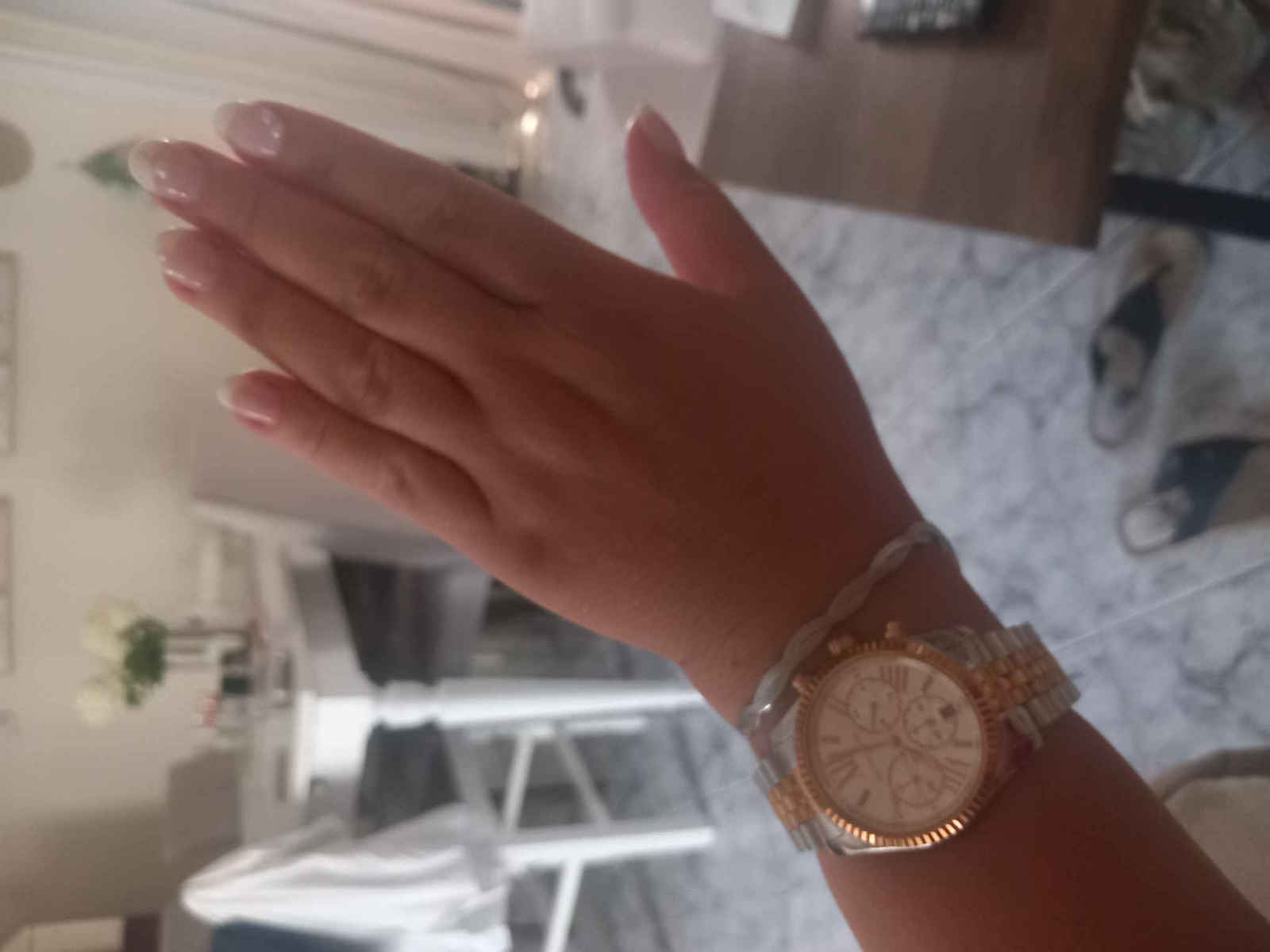 Michael Kors Lexington Women's Watch Chronograph with Pink Gold Metal Bracelet