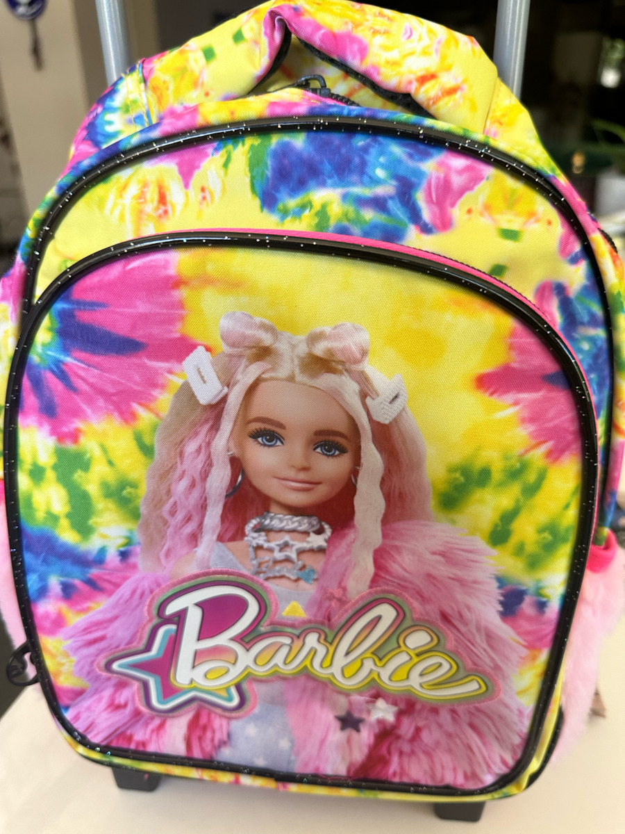 Gim Barbie Cutie Reveal School Bag Trolley Kindergarten Pink With Water Bottle Holder 12 Litre 2023