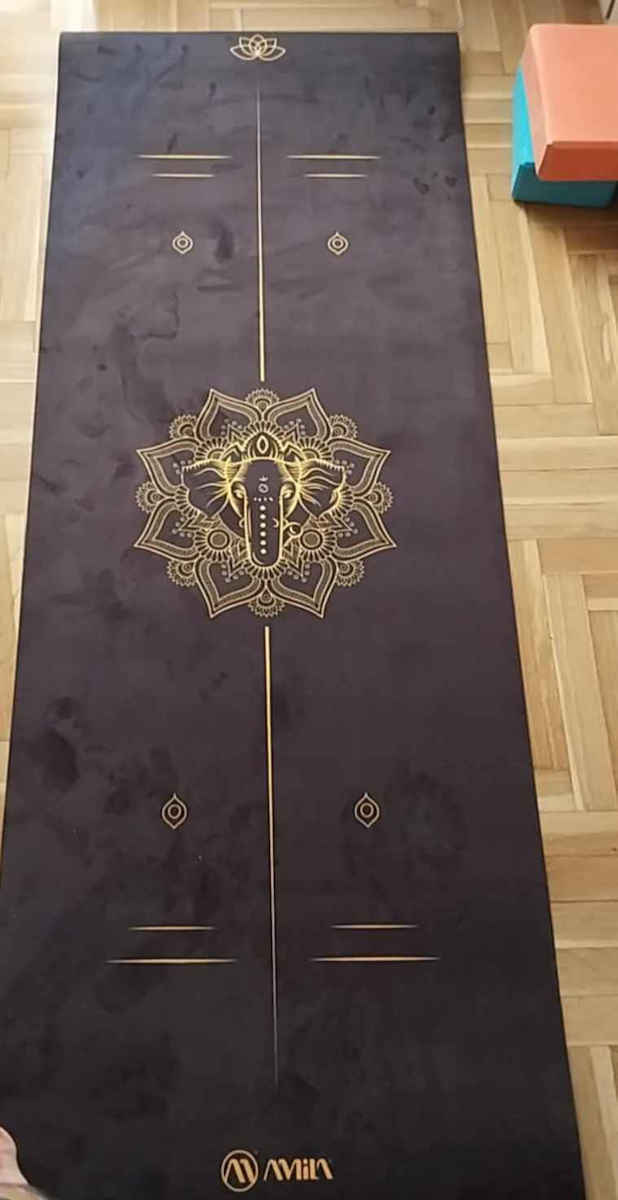AMILA Exercise Mat Black/Yellow (173x61x0.4cm)