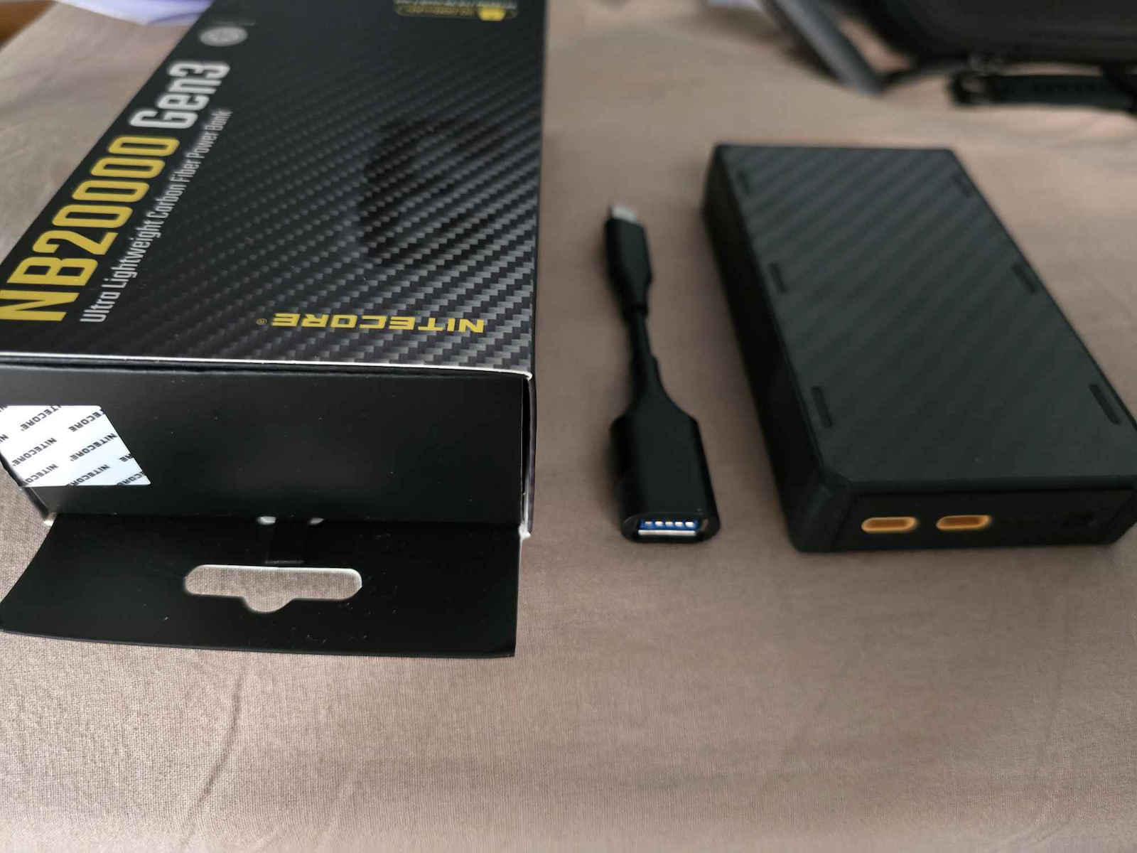 NiteCore NB20000 Gen3 Power Bank 20000mAh 45W με 2 Θύρες USB-C Carbon Fiber