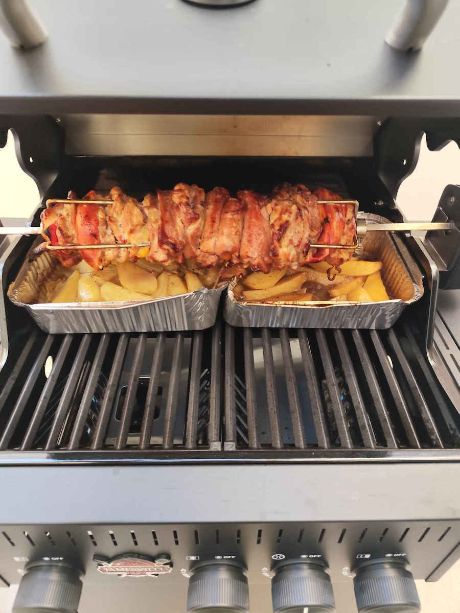 Bormann BBQ1260 Ανοξείδωτη Σούβλα Ψησταριάς για Κοτόπουλο με Μοτέρ 72cm