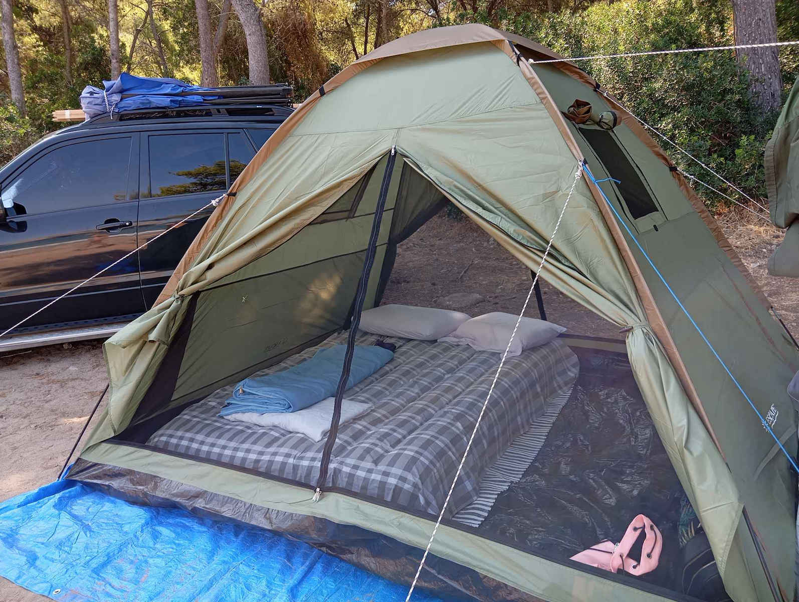 Escape Trail V Forest Camping Tent Igloo Green for 4 People 280x240x180cm