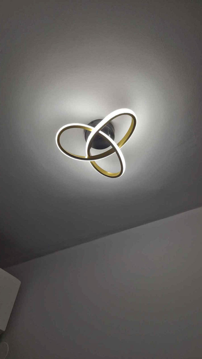 Powertech Light fixture Ceiling Mount Light 26cm Black with Integrated LED