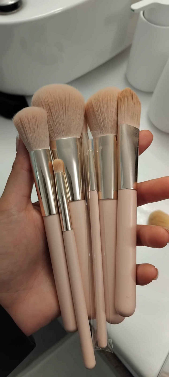 Tools for Beauty Σετ με Πινέλα Μακιγιάζ από Συνθετική Τρίχα Light Pink 12τμχ