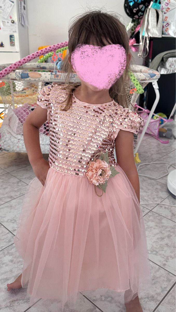Princess Girl Παιδικό Φόρεμα Αμάνικο Τούλινο Λευκό