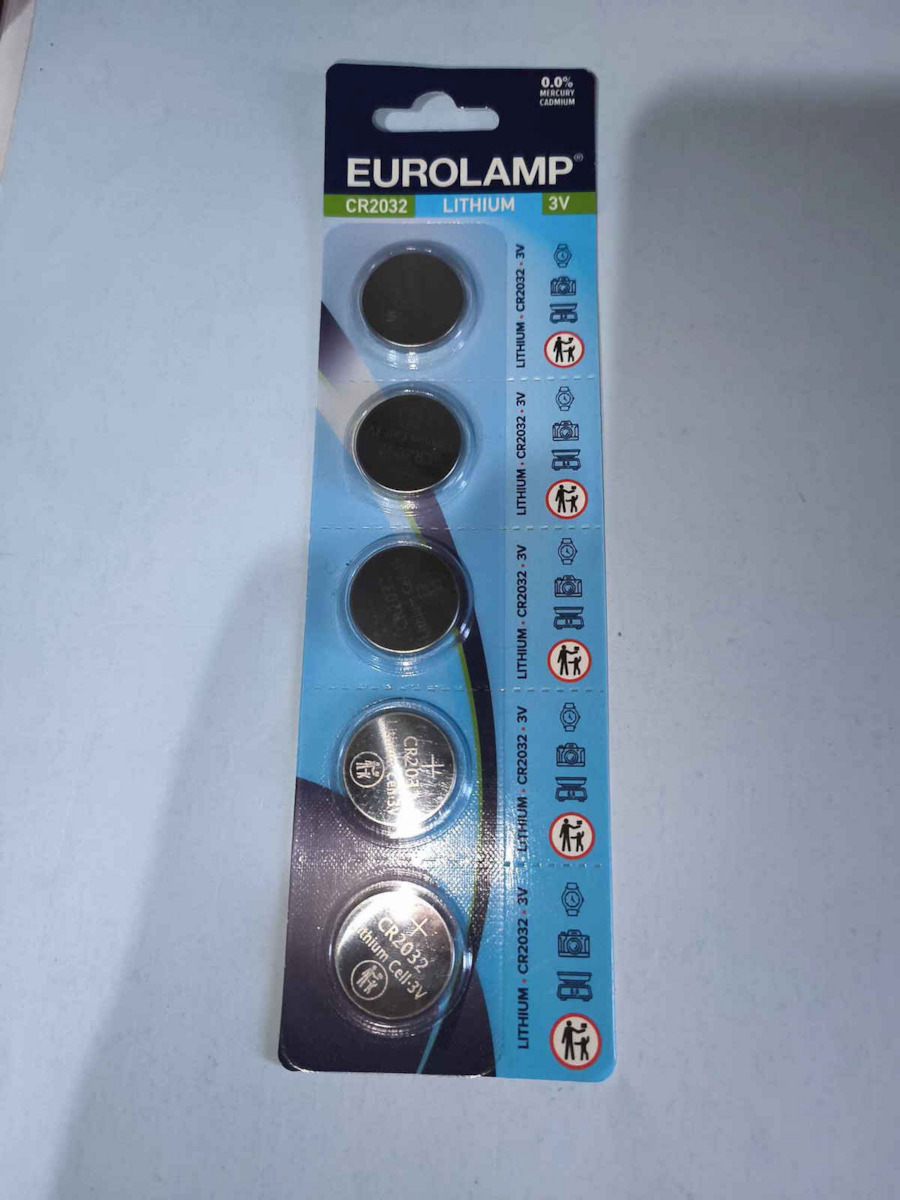 Eurolamp Μπαταρίες Λιθίου Ρολογιών CR2032 3V 5τμχ