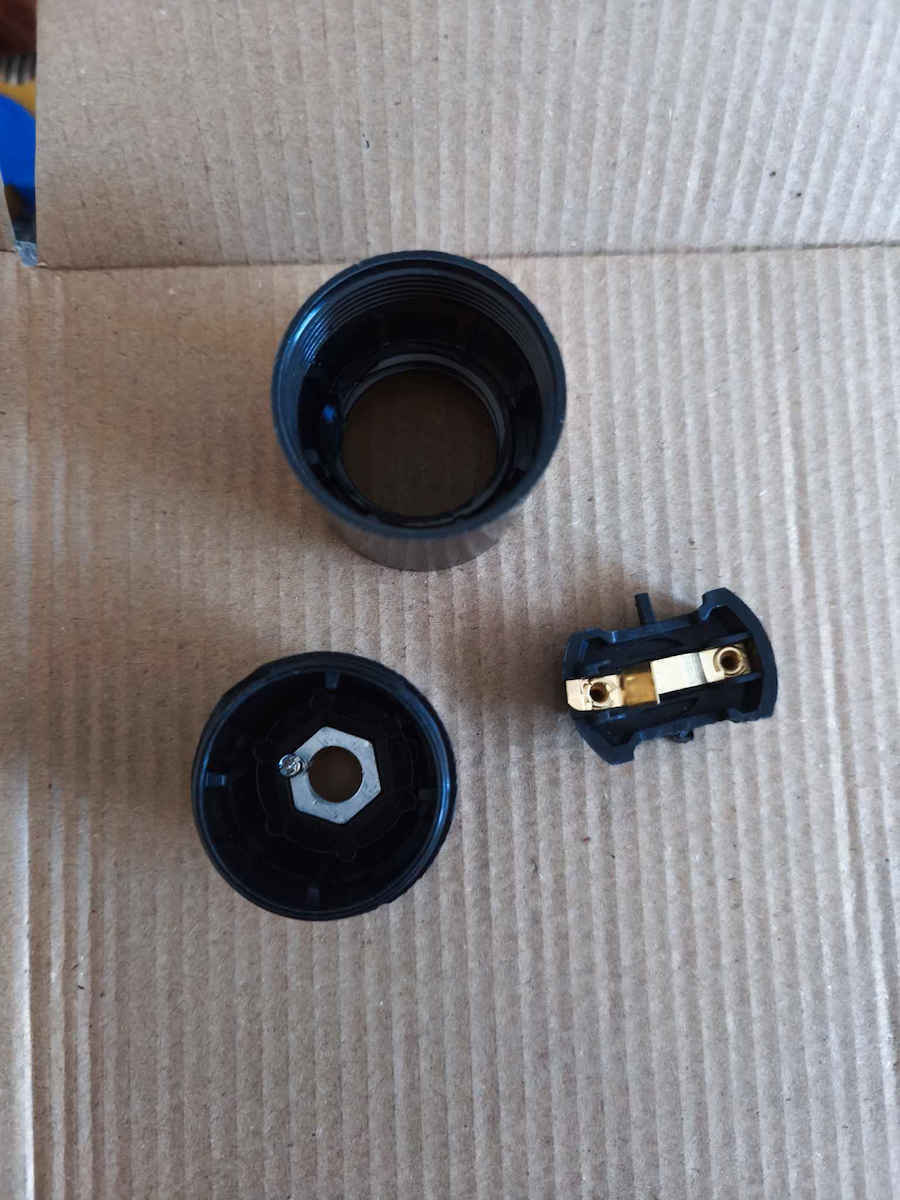 Adeleq Dulie Alimentare cu Soclu E27 în culoarea Negru Set 1buc 16-111