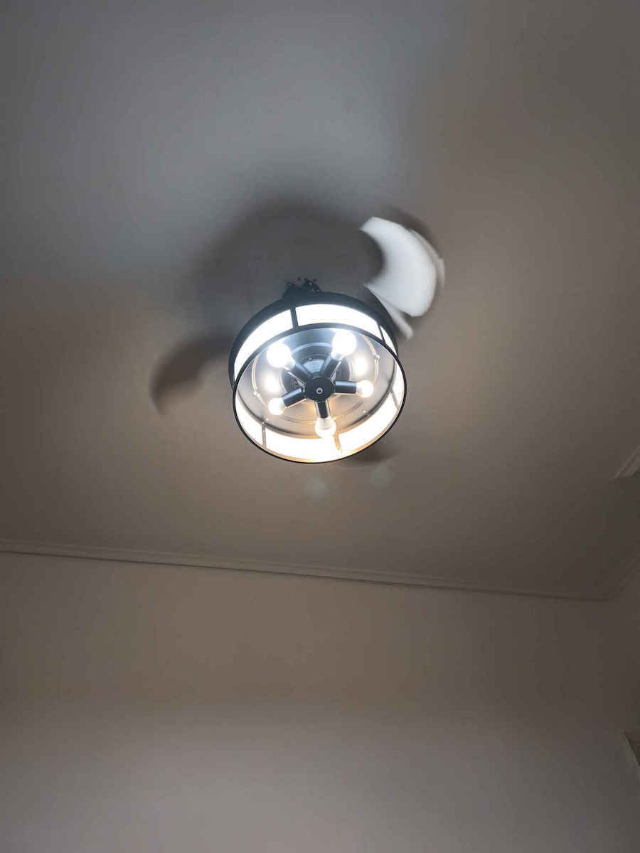Eurolamp 107cm Ceiling Fan with Light Fixture Black