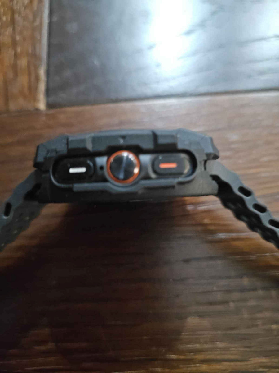 Spigen Rugged Armor Silicone Case in Black color for Samsung Galaxy Watch Ultra (47 mm)