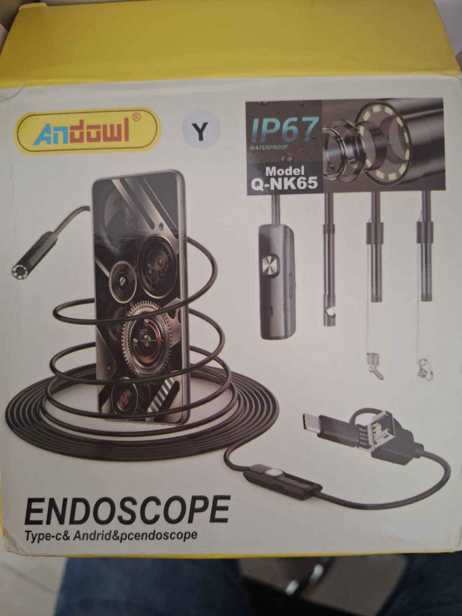 Andowl Endoscope Camera 2560x1920 pixels for Mobile with 3.5m Cable