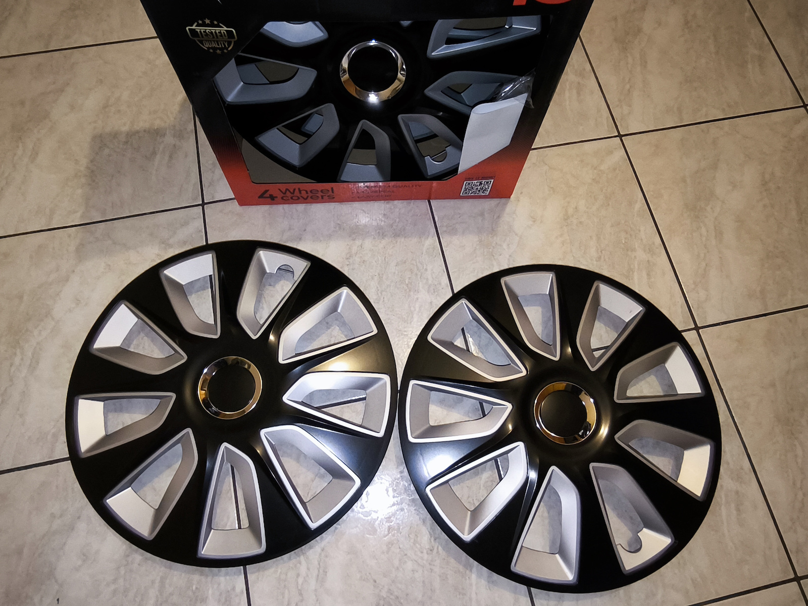 Versaco Σετ Τάσια Αυτοκινήτου Stratos CBX 15" 4τμχ Μαύρο