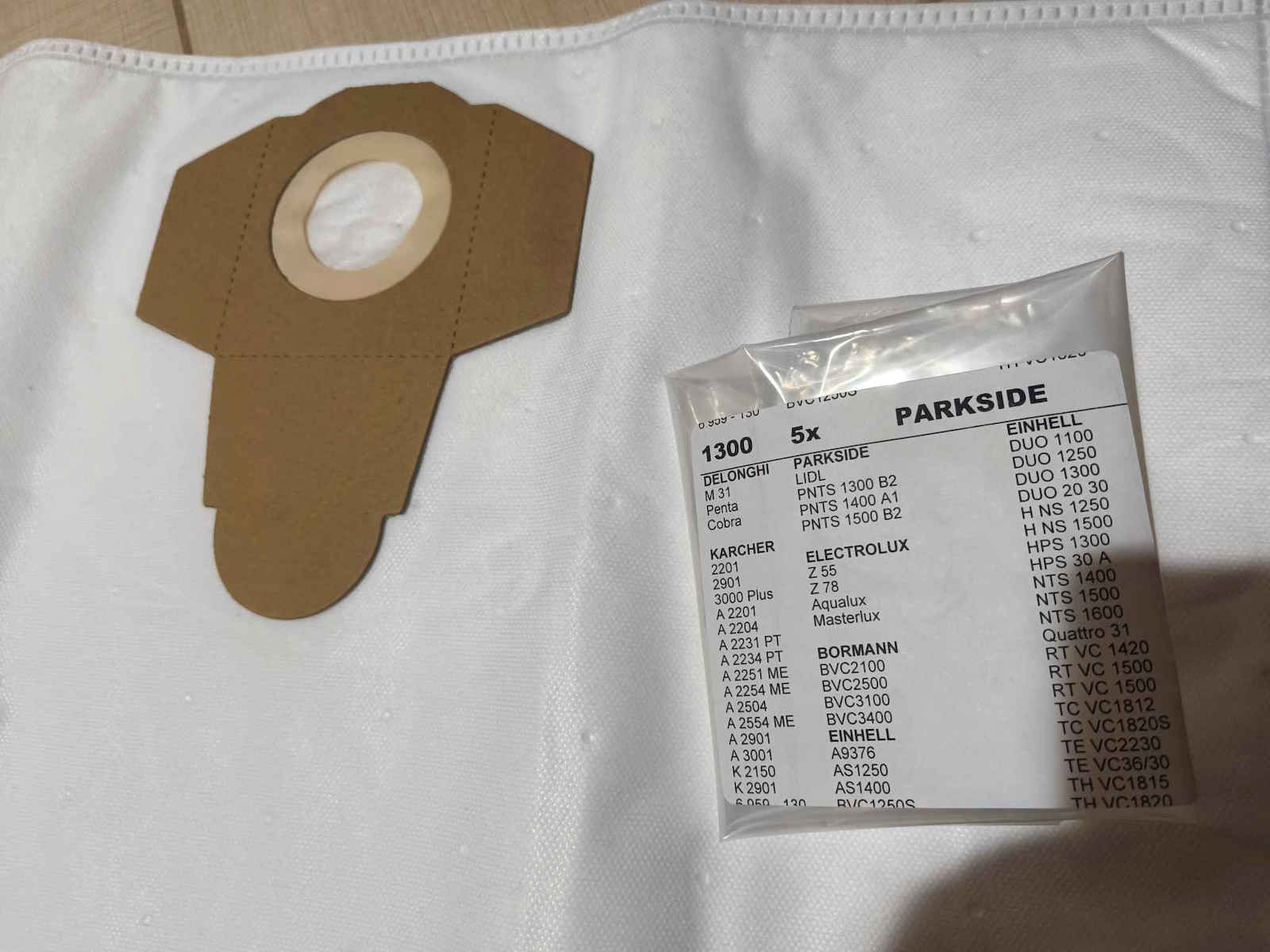 Parkside Vacuum Cleaner Bags 5pcs Compatible with Delonghi Vacuum Cleaner
