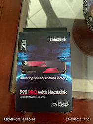 Samsung 990 PRO 2TB with Heatsink その3 Solid State Drive (SSD) Samsung 990 PRO 2TB Heatsink, PCIe Gen 4.0