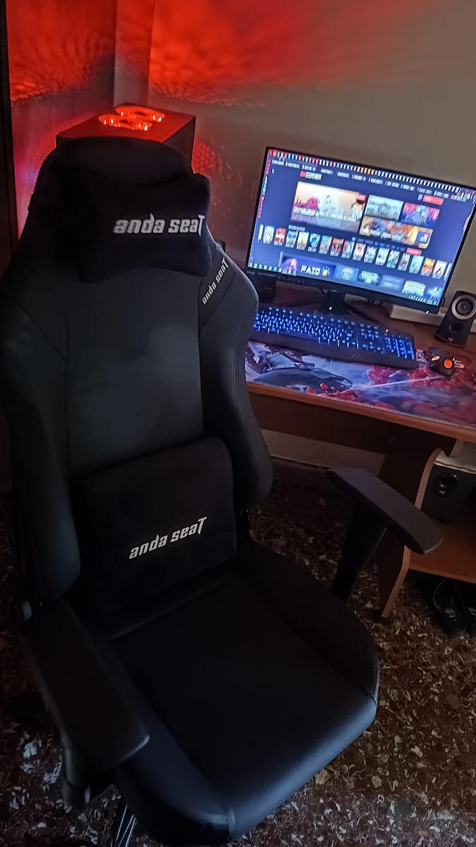 Anda Seat Luna Large Καρέκλα Gaming Δερματίνης με Ρυθμιζόμενα Μπράτσα Μαύρη