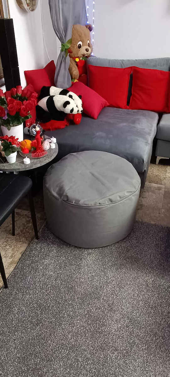 Πουφ Hocker Oriane 60x60x34cm