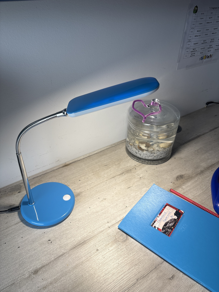 Aca Baz LED Office Lamp with Flexible Arm in Black Color