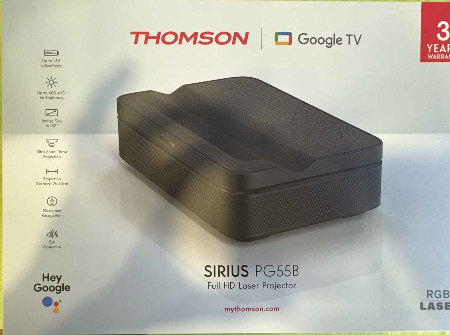 Thomson PG55B Mini Projector DLP με Ενσωματωμένα Ηχεία