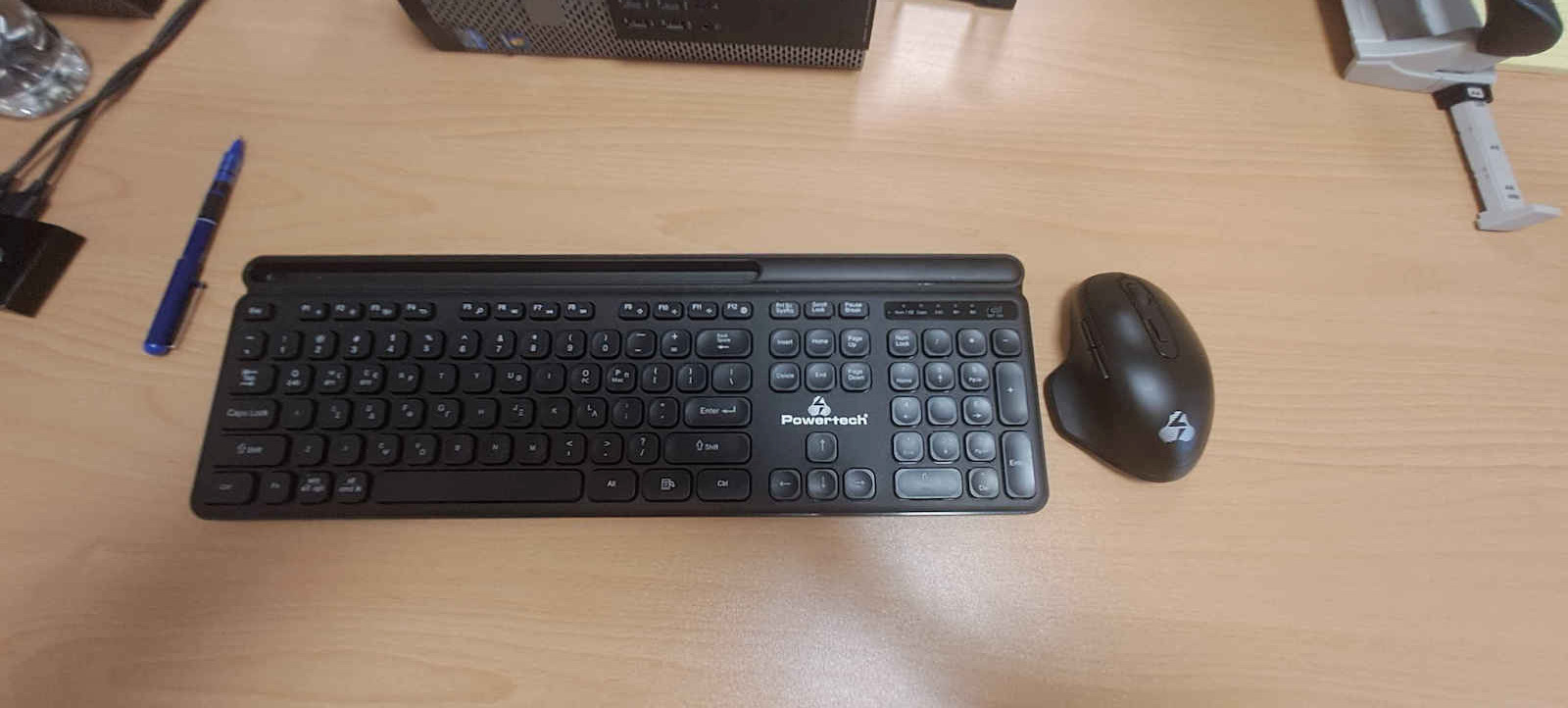 Powertech PT-1154 Ασύρματο Bluetooth Σετ Πληκτρολόγιο & Ποντίκι Ελληνικό