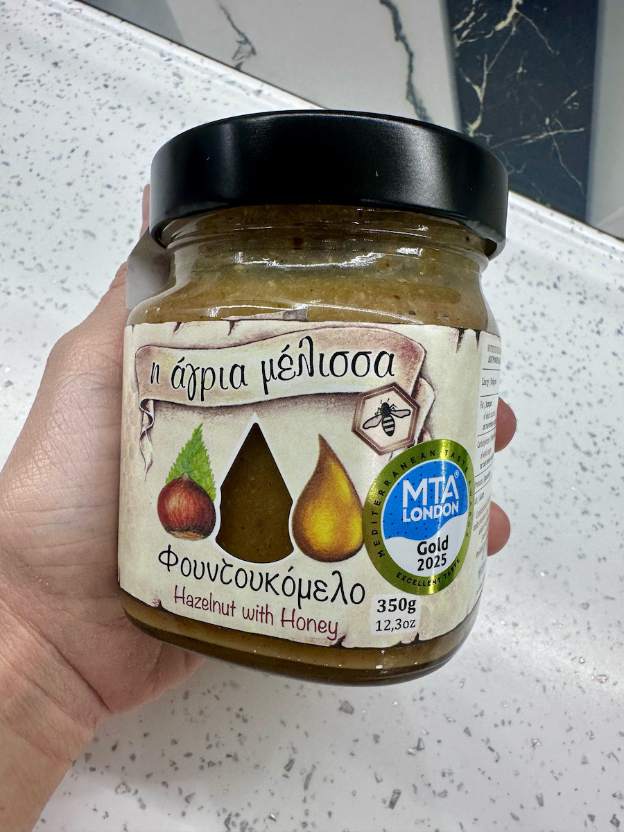 Agria Melissa Hazelnut With Honey (350gr) - Η Άγρια Μέλισσα Φουντουκόμελο