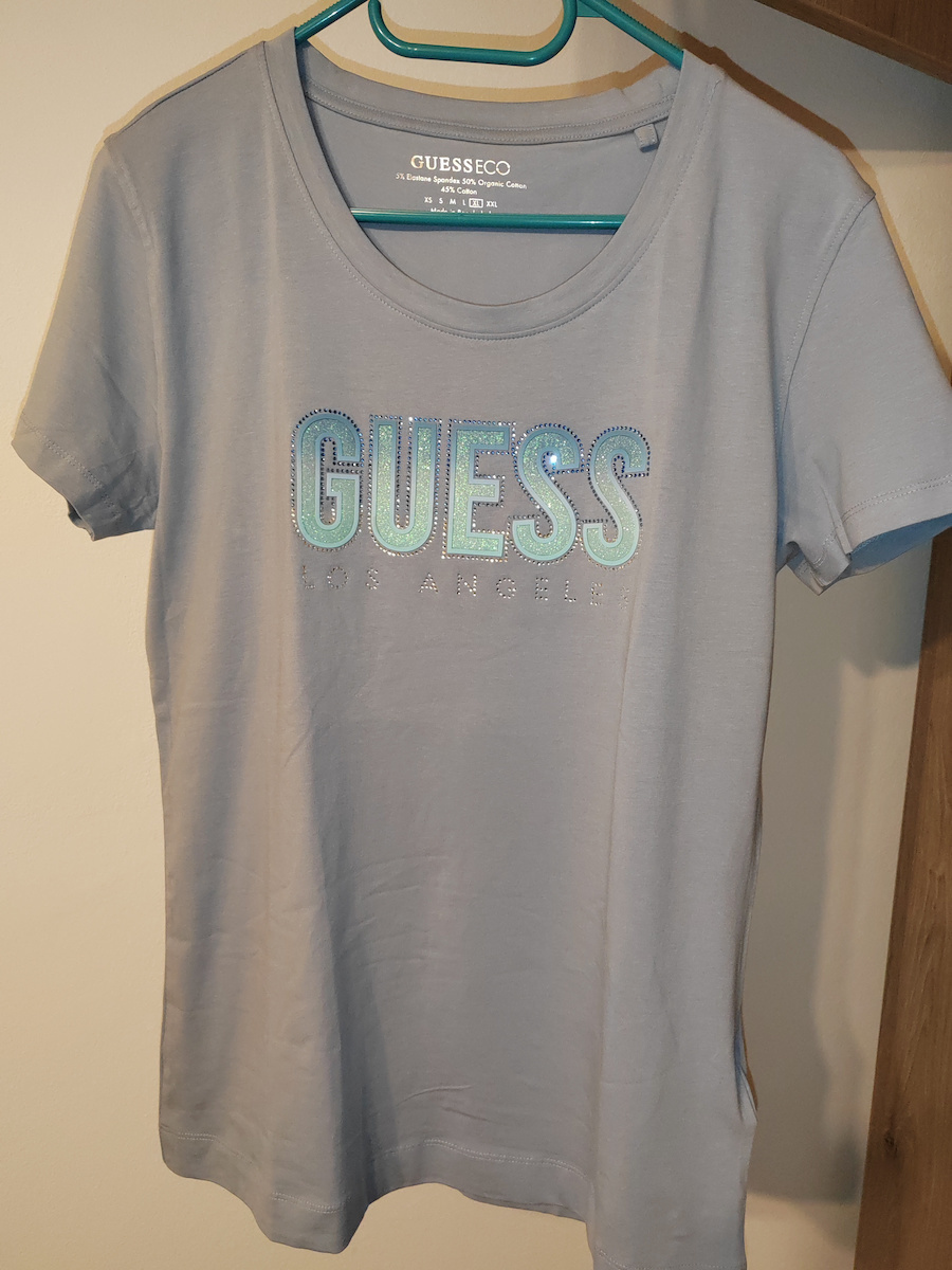 Women's Cotton Blouse with Spaghetti Straps Light Blue